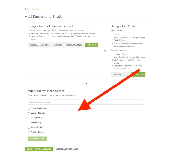 07 Add Existing Students
