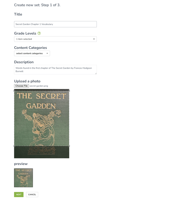 Create Vocabulary Set 02-1
