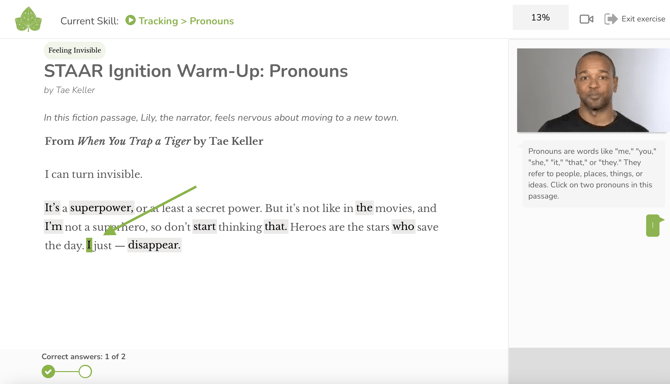 Ignition Warm Up Pronouns 1
